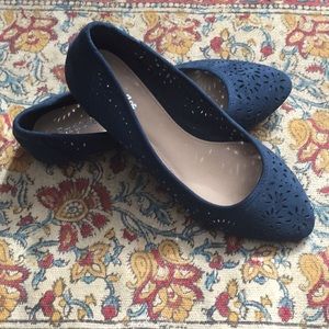 Navy Ballet Flats